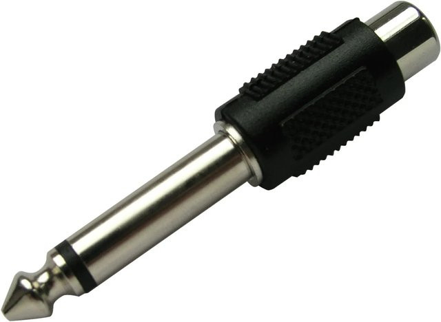 Schwaiger Audio Adapter von 3,5 mm Klinke auf 6,35 mm Klinkenstecker in Schwarz und Silber - Bild 1