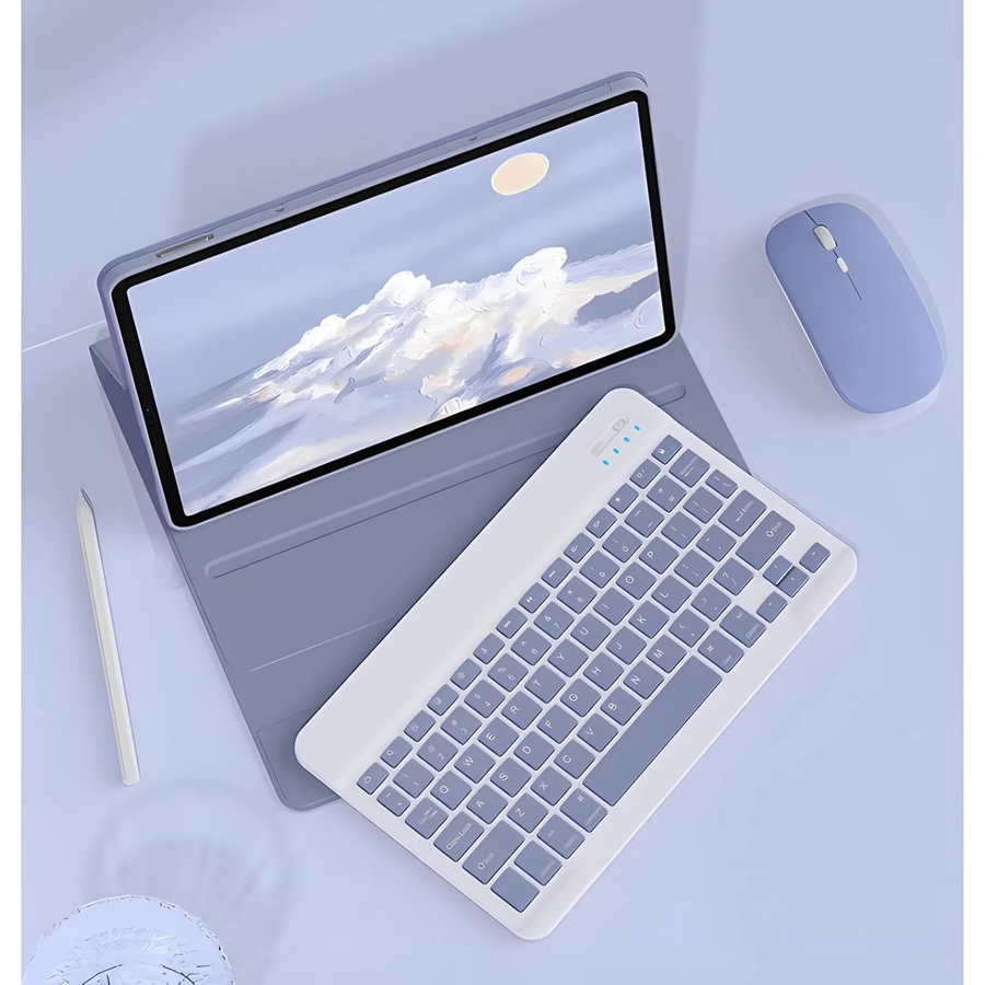 Lenovo Tastaturhülle für Idea Tab Pro/Pad Pro 2025 TB375FC/XU 12,7 Zoll mit kabelloser 7-Farben-Tastatur und beleuchteter Maus in Lila - Bild 2