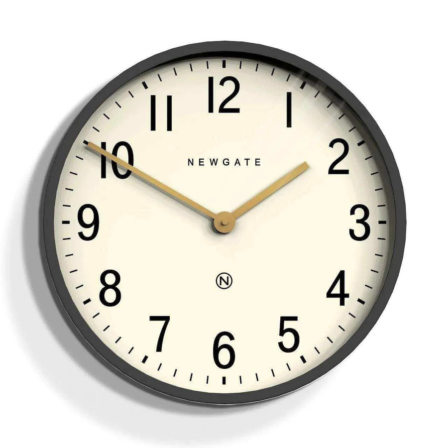 Newgate Mr Edwards Wanduhr in Grau im Mid-Century-Modern Design, Durchmesser: 45 cm - Bild 1