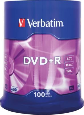Verbatim DVD+R Speichermedium 100er Spindel 4,7 GB 16x in Silber - Bild 2