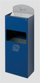 VAR Wandwaschbecken WH 51 mit Schild in Enzianblau aus Edelstahl - Bild 1
