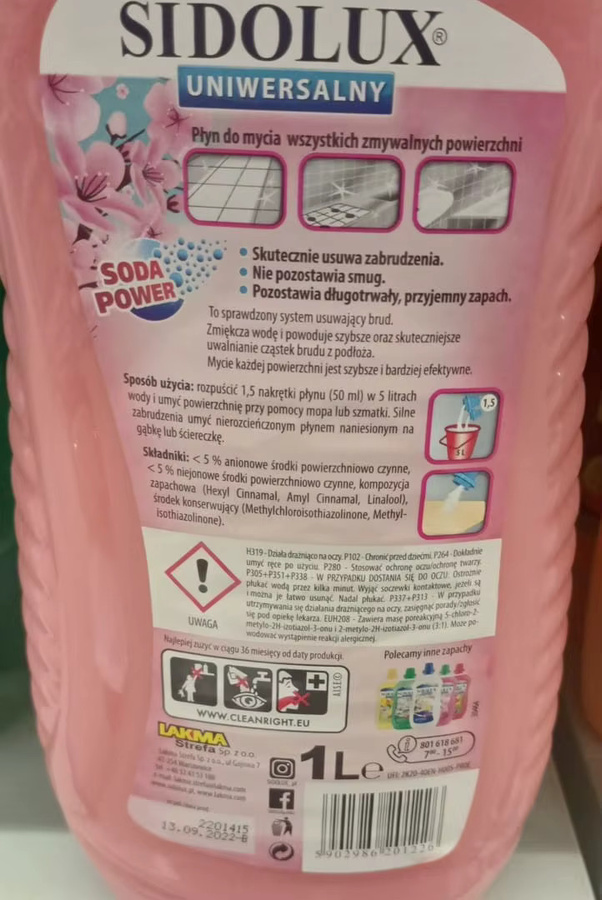 Sidolux Universelle Waschflüssigkeit Kirschblüte Pink 1 l - Bild 2