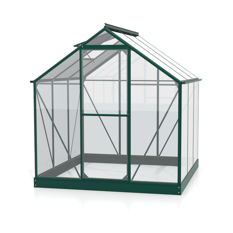 Vitavia Gewächshaus Triton 3800 in Smaragdgrün mit Stahlfundament und 3 mm ESG-Glas, 3,8 m² - Bild 3