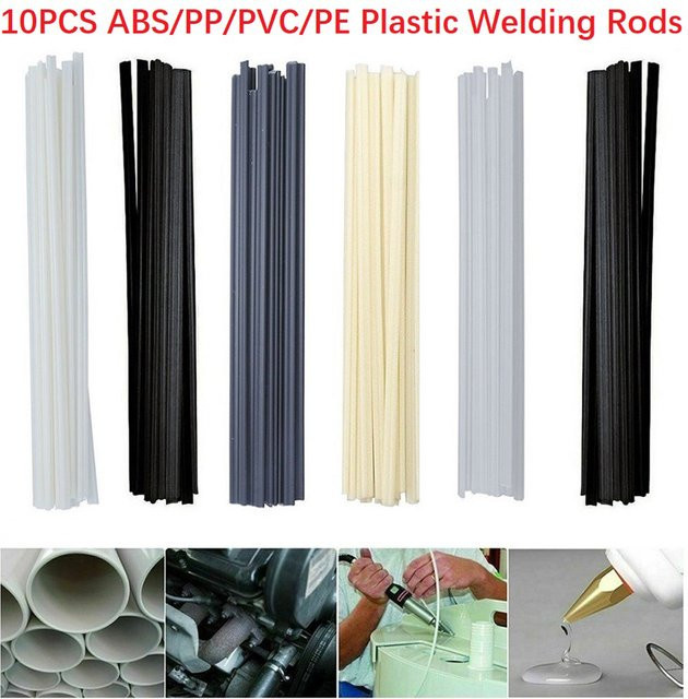 10er Set Kunststoff Schweißstäbe von VIBRATITE in Weiß für Stoßstangen-Reparaturen, Material ABS/PP/PVC/PE, Länge: 200 mm, Durchmesser: 5 x 2,5 mm - Bild 1