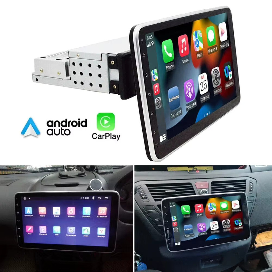 FengShiDa Universal Drehbares Autoradio mit Android 16, 10,1 Zoll Multimedia-Player inklusive Carplay, GPS-Navigation, Bluetooth und WIFI in Schwarz - Bild 2