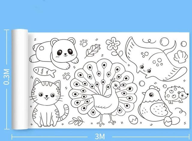 Binchi Outdoor Product Klebendes Malpapierrolle, Zeichenspielzeug, ab 3 Jahre - Bild 1