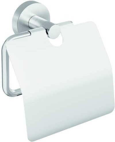 Tesa MOON Klopapierhalter mit Deckel aus Edelstahl in Silber mit Klebstoff - Bild 1