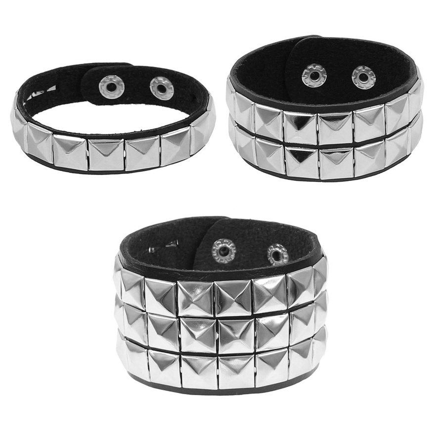 Perfect Family Nietarmband, Leder, Schwarz, Damen, Punk Stil - Bild 5