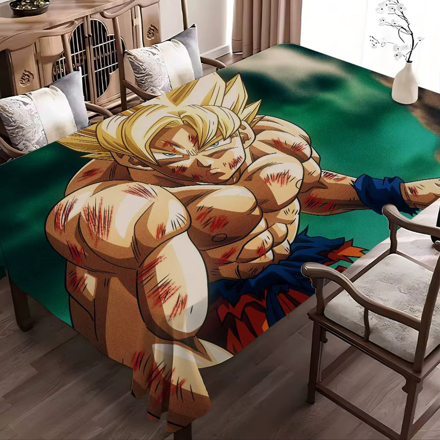 Wasserdichte und staubdichte Tischdecke mit Japanischem Manga Dragon Ball Design aus Polyester für dein Wohnzimmer - Bild 6