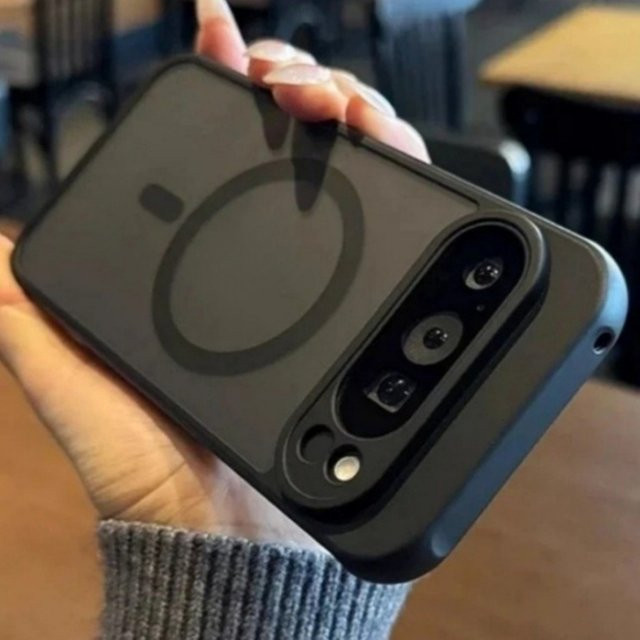 Magnetische und matte Schutzhülle für Google Pixel 10 Pro XL 9 8 7 kompatibel mit MagSafe, transparent oder schwarz - Bild 1