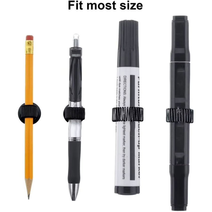5er-Set selbstklebende Stift-Clips aus Stahl in Schwarz für deine Stifte und Schreibgeräte - Bild 2