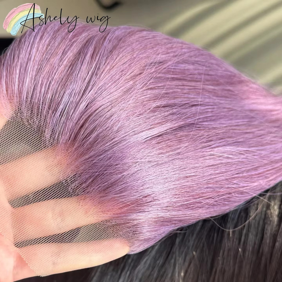 Ashely wigs Lila Perücke für Damen, lange glatte Lace-Front-Perücke - Bild 4