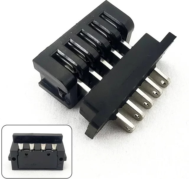 E-Bike Batterie Power Entladung Stecker mit 4 oder 5 Pins für Hailong Akkus in Schwarz - Bild 1