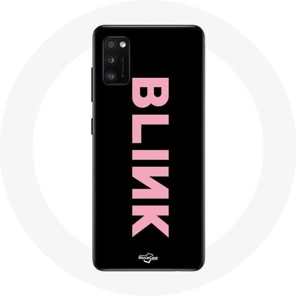 Samsung Galaxy A41 Handyhülle Blink Fandom Blackpink Logo in Pink und Schwarz - Bild 1