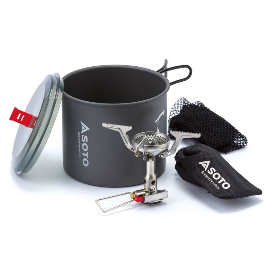 SOTO Amicus Piezo Gaskocher mit New River Pot in Anthrazit - Bild 4