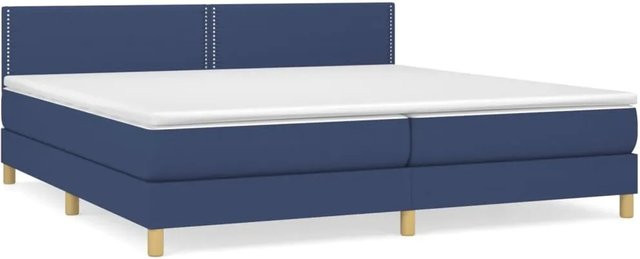 vidaXL Boxspringbett Hybrid mit Matratze Blau B/T/H: 200 x 200 x 88 cm - Bild 1