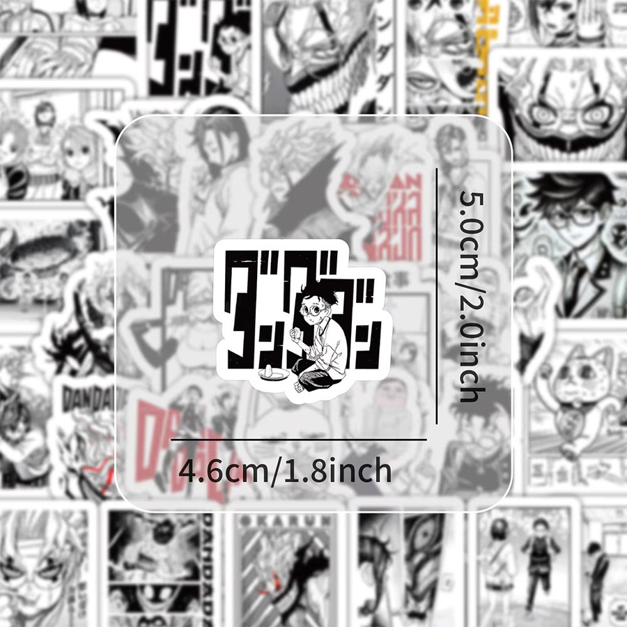 Bandai Dandadan Aufkleber, Schwarz-Weiß, Set / Bundle - Bild 3