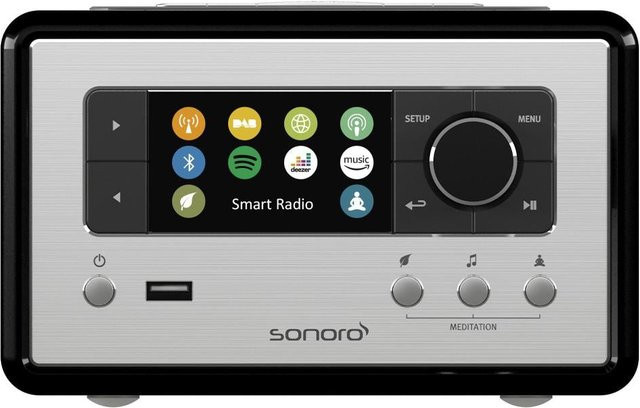 Sonoro Relax Internetradio DAB+ in Schwarz und Silber - Bild 1