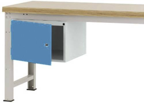 Manuflex Gehäuse-Unterbau PROFI ZB4731.5012 in Blau mit einer Tür links angeschlagen und Einlegeboden für Werkbanktiefe 700 mm - Bild 1