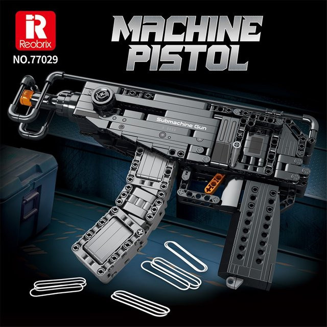 REOBRIX Skorpion Militär Maschinenpistole Baustein, 518 Teile, ab 14 Jahren - Bild 1