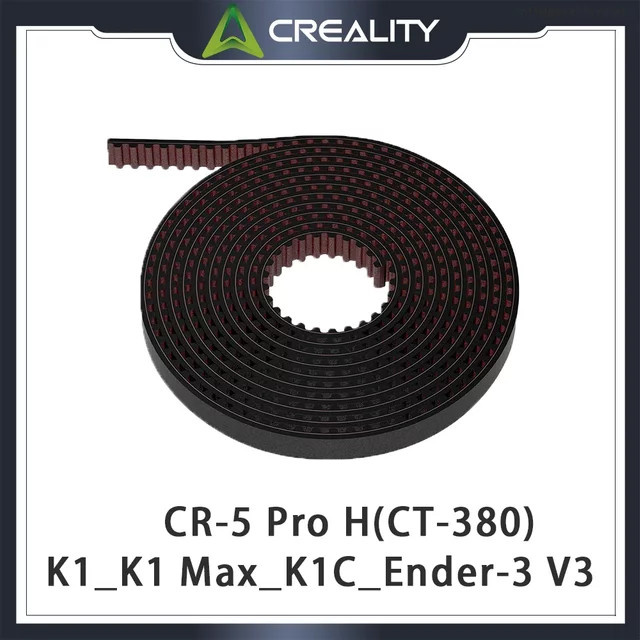 Creality Original Synchronriemensatz für CR-5 Pro, K1, K1 Max, K1C und Ender-3 V3, 1,8 m Länge, Schwarz - Bild 1