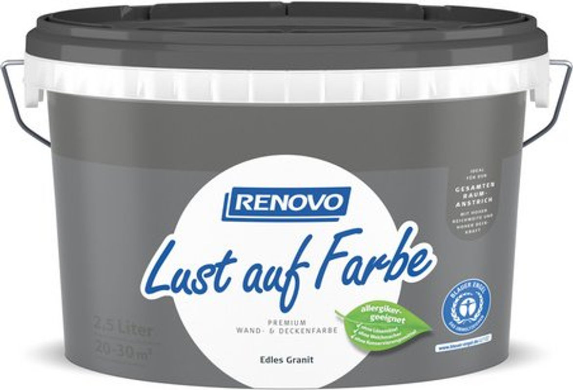 RENOVO Dispersionsfarbe Grau Matt, 2,5 l - Bild 2