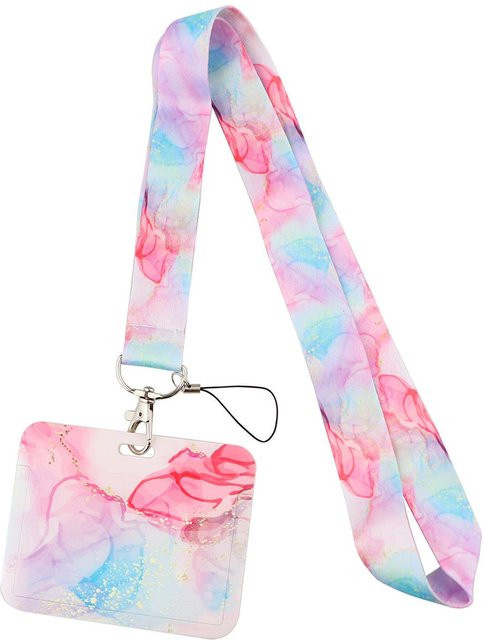 Yiran Furniture Lanyard mit Marmordruck in Multicolour für Schlüsselanhänger, Ausweishüllen und Reisepässe - Bild 1