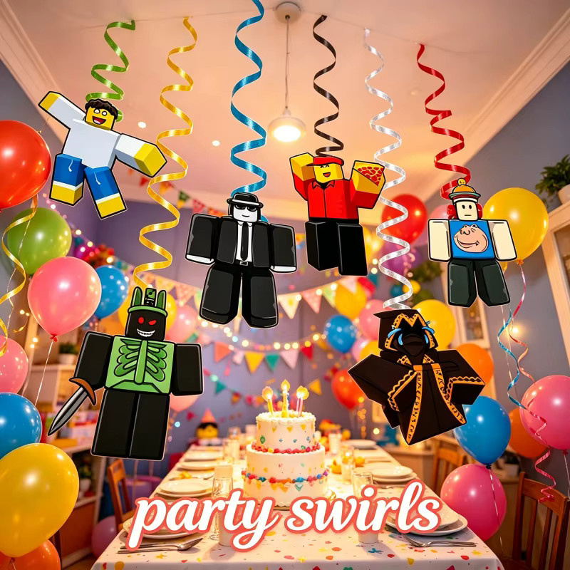 6-teiliges Robloxed Forsaken Chance Hängespiralen-Set als Deckendekoration für Party und Geburtstag - Bild 3
