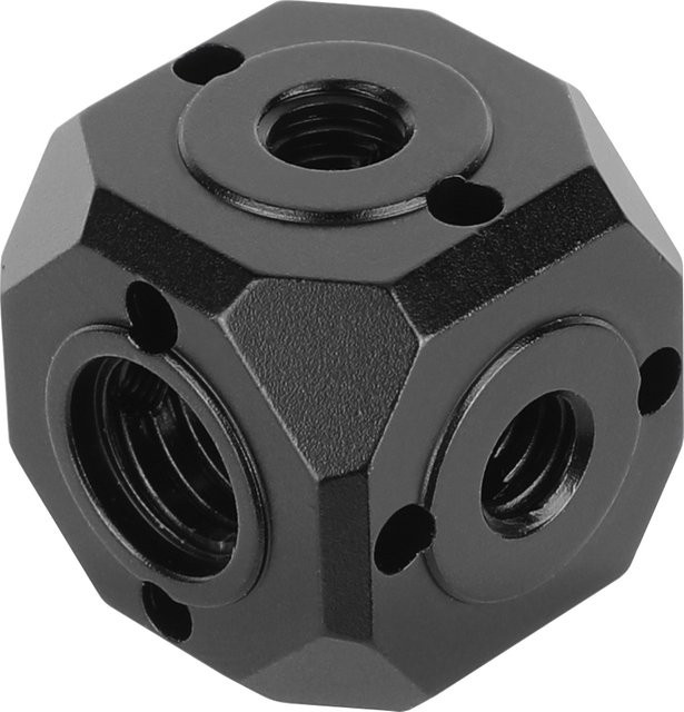 Camvate Universeller Stativ-Adapter mit Lochschraube und magischer kubischer Halterung für Gelenkarme, Mikrofone und Monitore in Schwarz - Bild 1