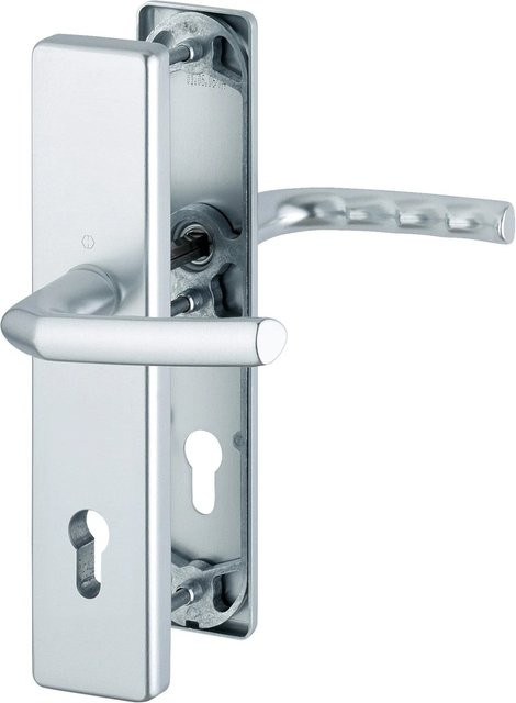 Hoppe Schutz-Garnitur Birmingham Griff aus Aluminium in Silber mit PZ-92 - Bild 1