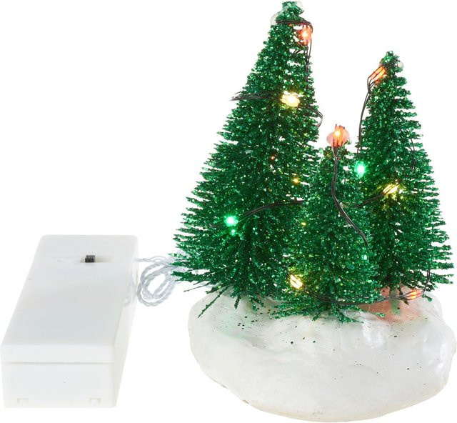 VBS LED Deko-Tannenbäume für Weihnachten in Grün, Höhe: 12,0 cm, Breite: 8,0 cm, Tiefe: 3,0 cm - Bild 1
