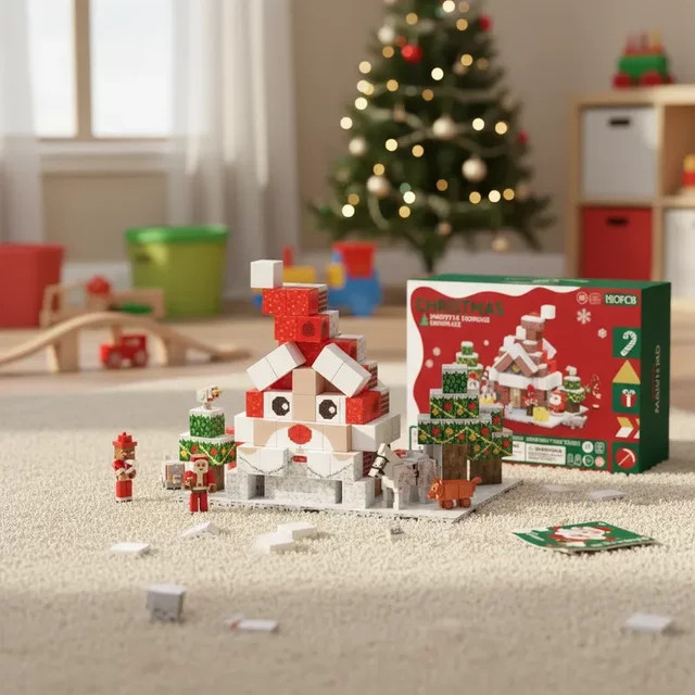 yaafun My Christmas Scene World, magnetische Bausteine, Set - Bild 1