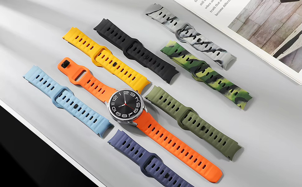SAMUTAX Uhrenarmband Silikon, Bunt, Unisex - Bild 4