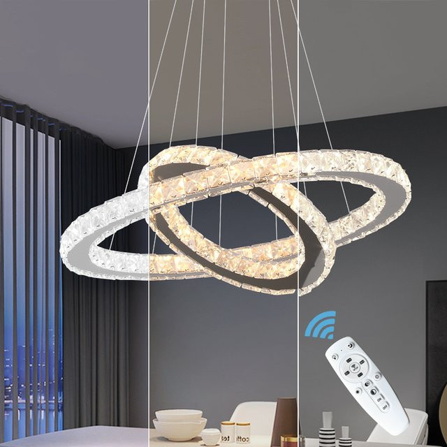 Nodric Light Smart LED Pendelleuchte mit Fernbedienung und Dimmfunktion für Schlafzimmer und Wohnzimmer - Bild 1