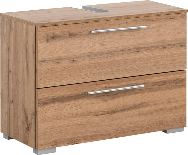 Waschbeckenunterschrank Carlos von SCHILDMEYER in Eiche Landhaus Nachbildung, B/H/T: 80,2 x 59,1 x 35 cm - Bild 1