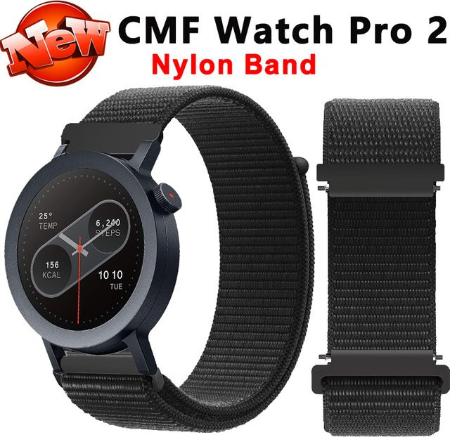 CMF Uhrenarmband Nylon-Sport-Loop, Schwarz, Unisex - Bild 1