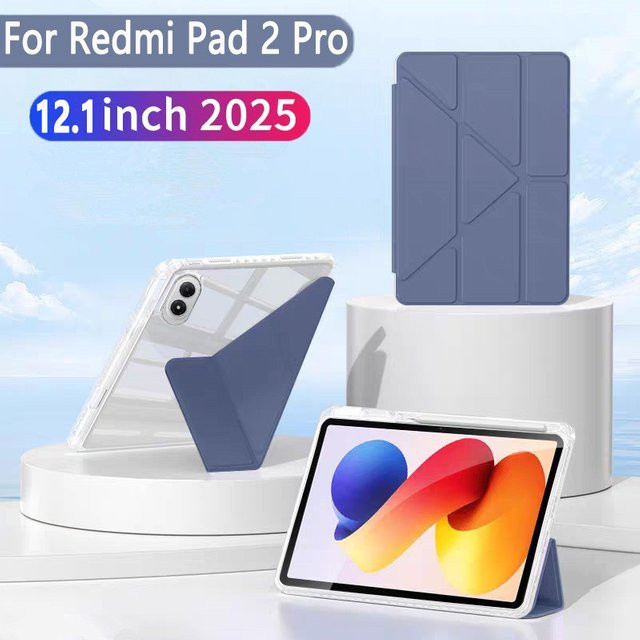 Xiaomi Magnetische Klapphülle für Redmi Pad 2 Pro 2025 12,1 Zoll mit Ständer und Stifthalter in Schwarz - Bild 1
