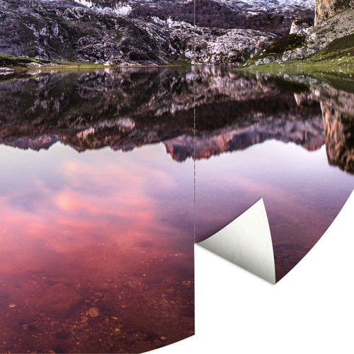 K&L Wall Art Vliestapete Runde Vliestapete Cuadrado Landschaft Los Lagos mehrfarbig matt B/H: 153 x 140 cm - Bild 2