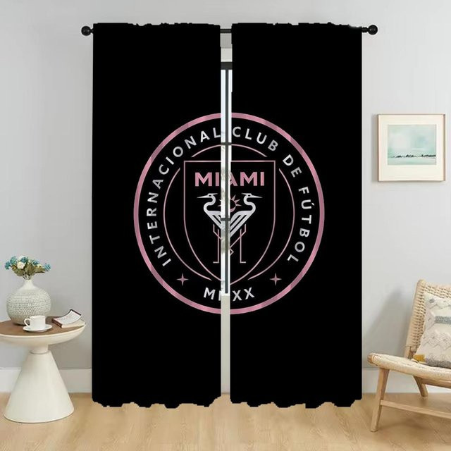 Miamies Verdunkelungsvorhänge aus Stoff für Wohnzimmer und Schlafzimmer, 2er-Set, Farbe: Schwarz, Breite: 50 cm, Höhe: 70 cm - Bild 1