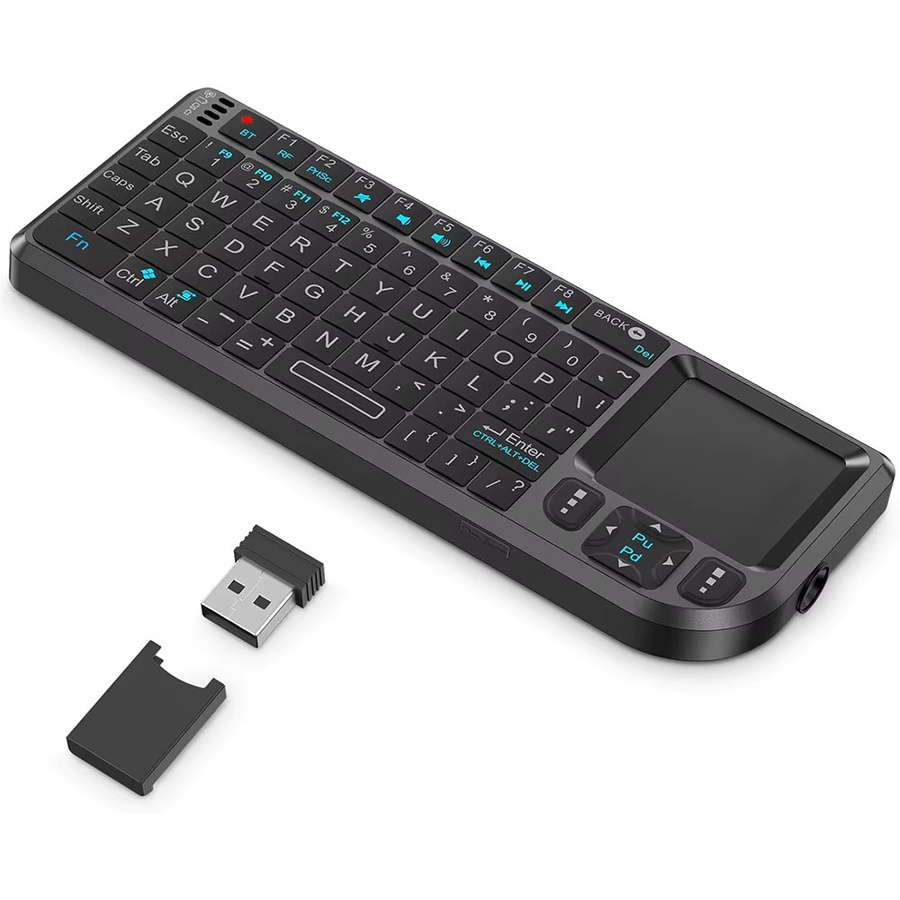 MRSVI A8 Mini-Funktastatur mit Laser-Infrarot-TouchPad in Schwarz, 2,4 GHz, Englisch/Russisch, für Android TV Box, PC und Laptop - Bild 7