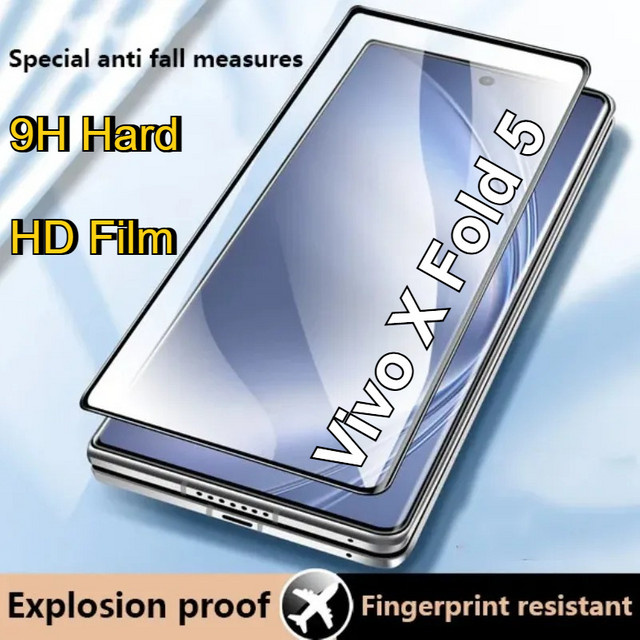 Set aus gehärtetem Glas als HD-Schutzfolie für Vivo X Fold 3 Pro, transparent und kratzfest mit vollständiger Abdeckung - Bild 1