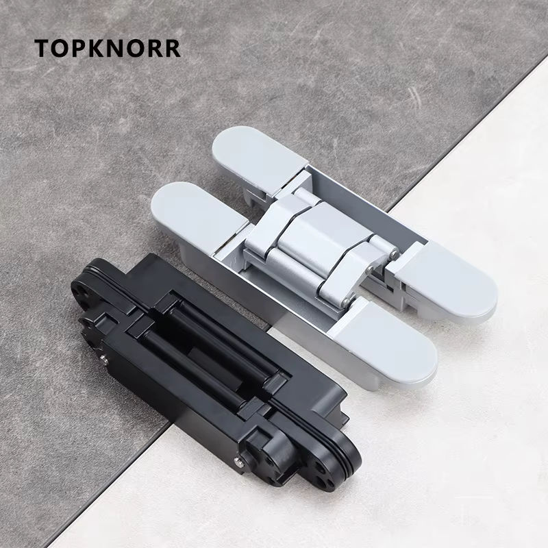 TOP KNORR 2er-Pack unsichtbare Türscharniere, dreidimensional verstellbare Kreuz-Holztürscharniere für 180 Grad Öffnungswinkel - Bild 3