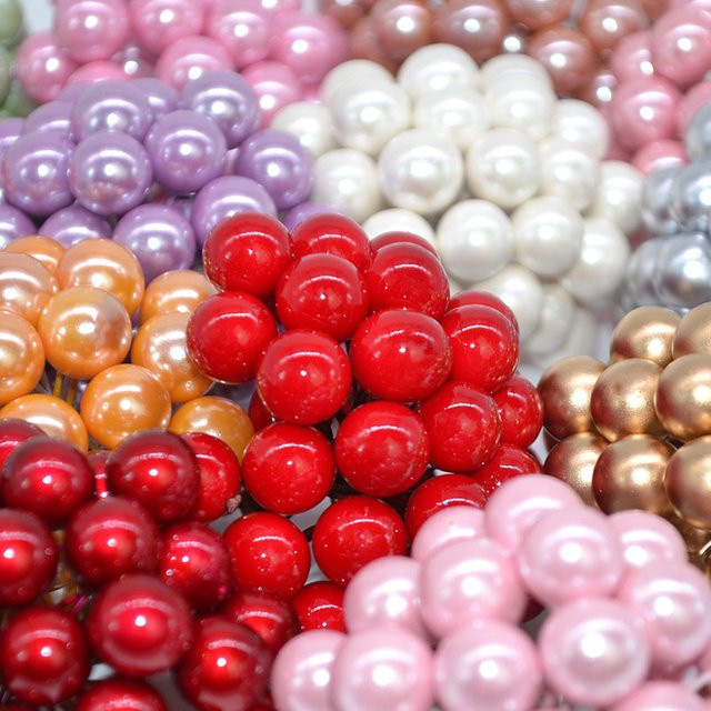 100 Stück Künstliche Perlen-Staubblätter von ZQCXLD in Multicolour für DIY Dekorationen, Hochzeiten und Partys - Bild 1