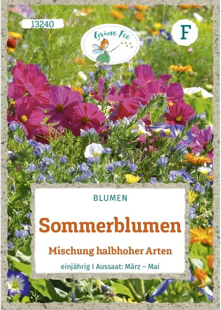 Grüne Fee Sommerblumen Mischung Saatgut für Beet, Rabatten und Vase - Bild 1