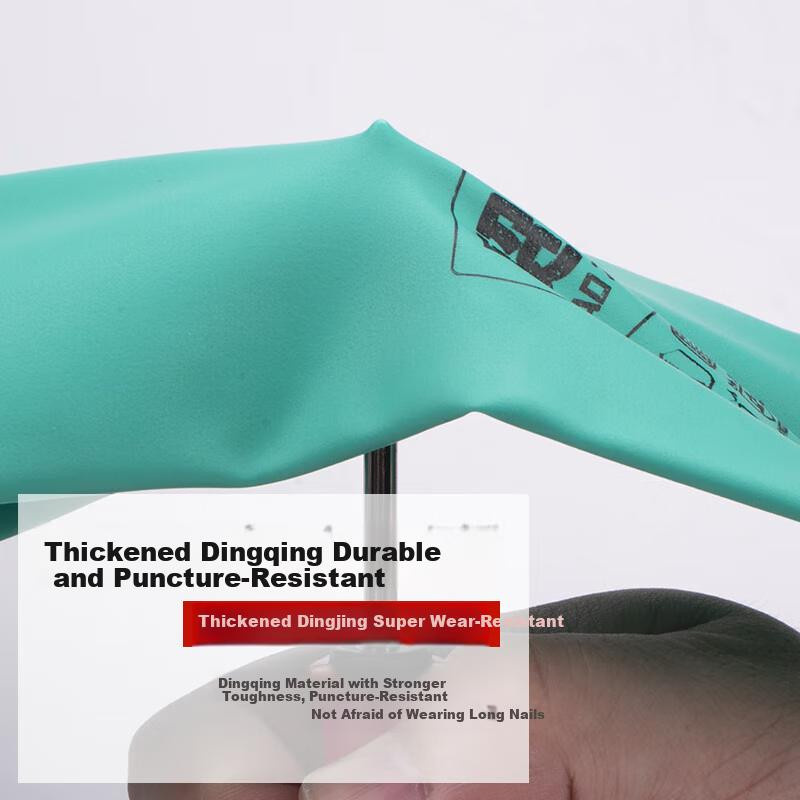 MaoZheng Nitril-Schutzhandschuhe Grün Größe 10, wasserdicht, durchstichfest und ölbeständig - Bild 3