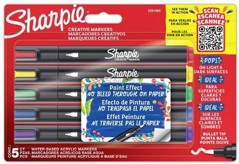 Sharpie Textmarker Set mit Keilspitze in 5 Farben - Bild 1