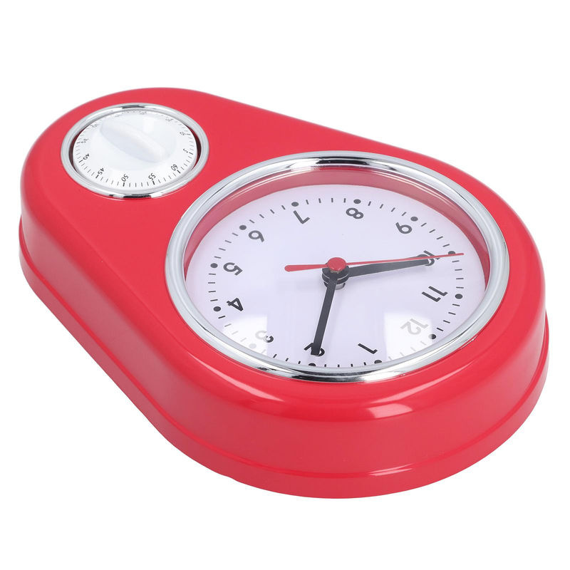 TOMTOP JMS Multifunktions Küchentimer Wanduhr mit leisem Betrieb in Weiß - Bild 5