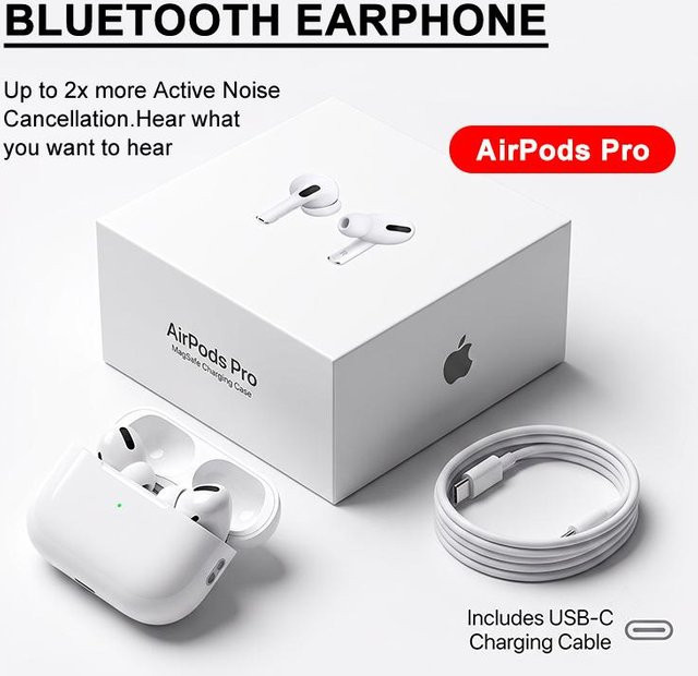 Apple AirPods Pro In-Ear Bluetooth-Kopfhörer mit ANC und Dual-Mikrofon in Weiß - Bild 1