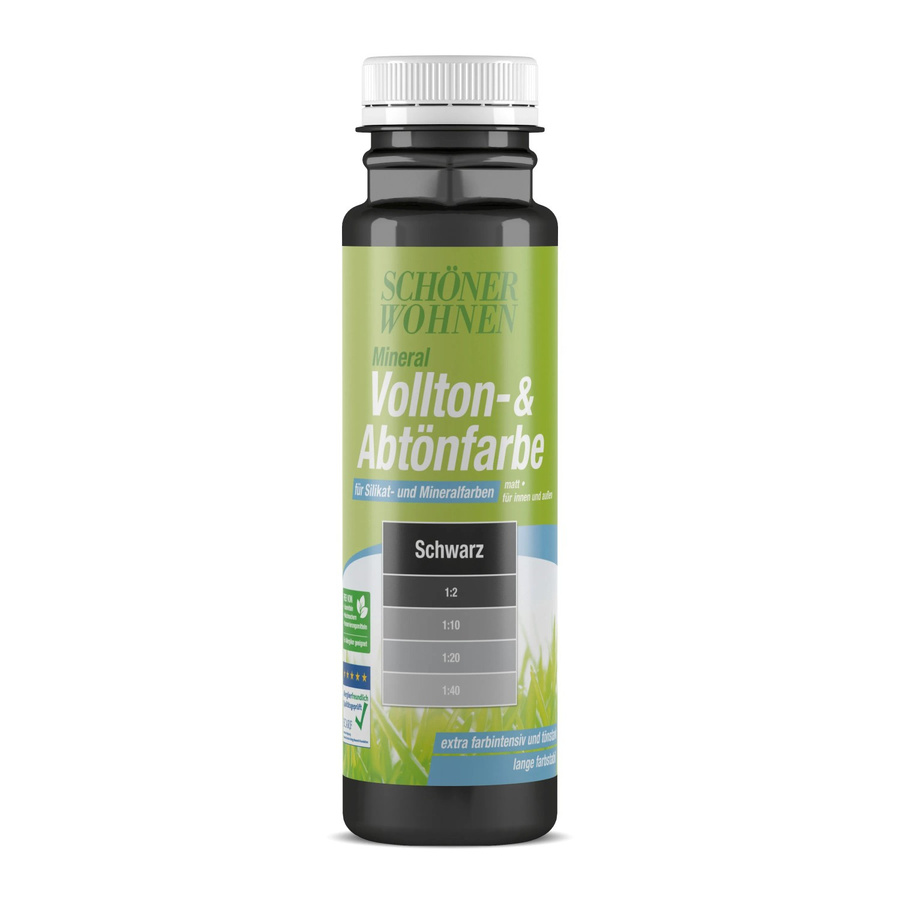 Schöner Wohnen Mineral Vollton- und Abtönfarbe Schwarz matt 250 ml - Bild 2