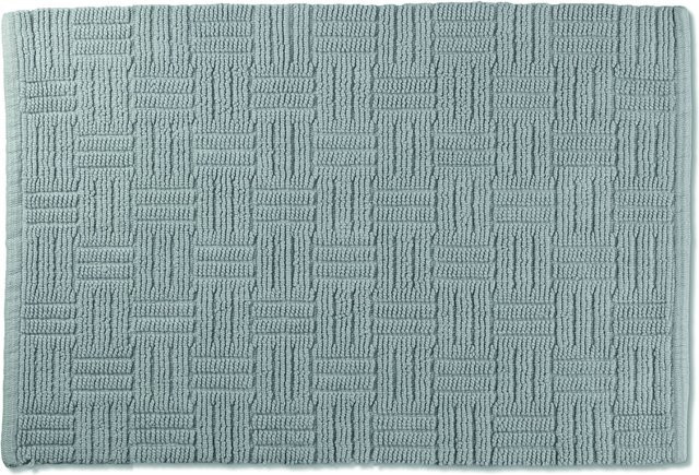 Badematte LEANA von Kela aus Baumwolle in Grau und Blau, Rechteckig, B/T: 65,0 x 55,0 cm - Bild 1